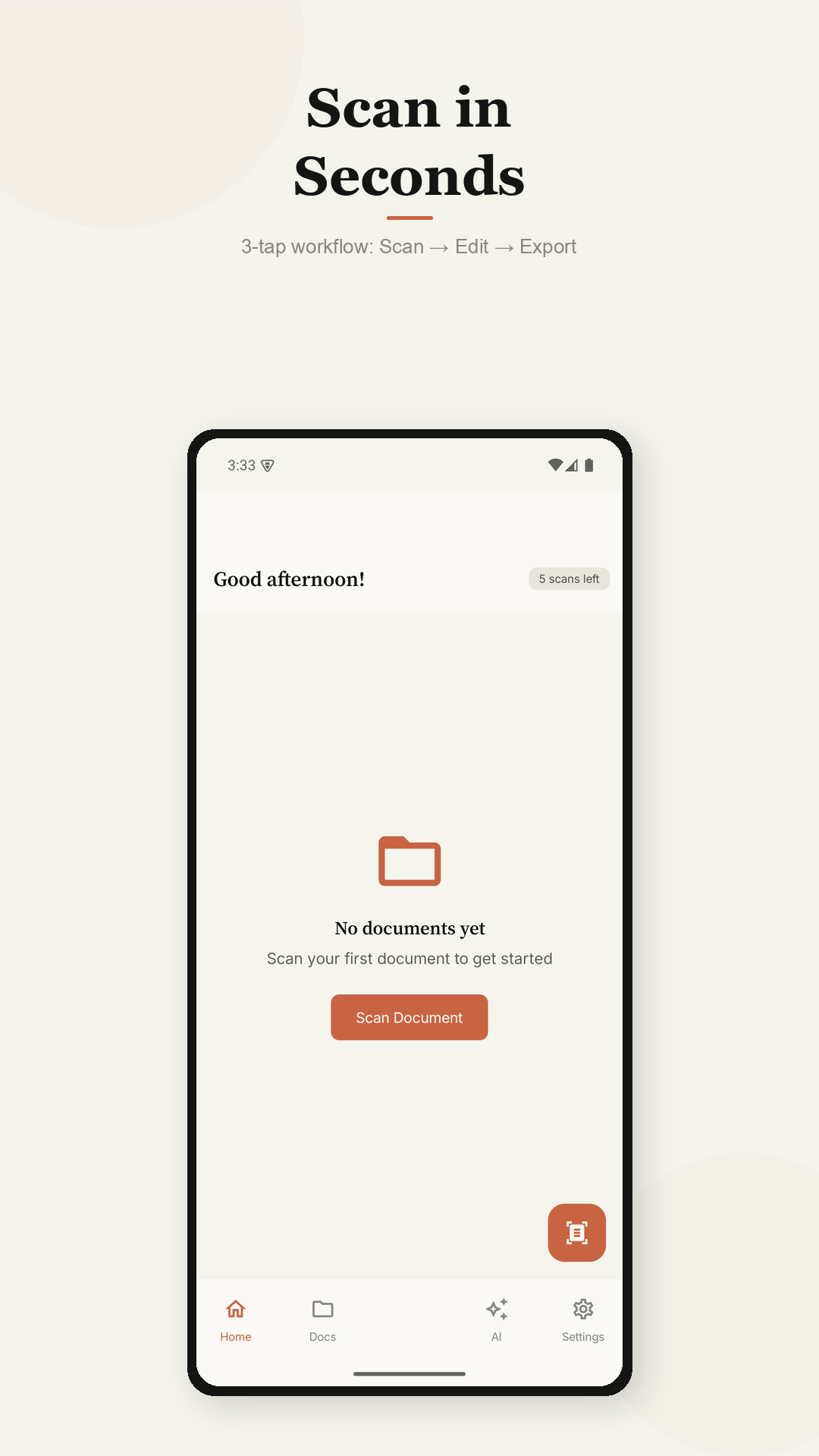 DocLens scan workflow